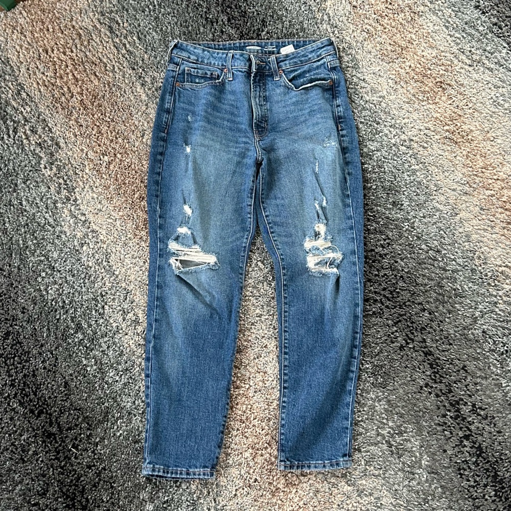 Old Navy O.G. Straight High Rise Cut Out Jeans